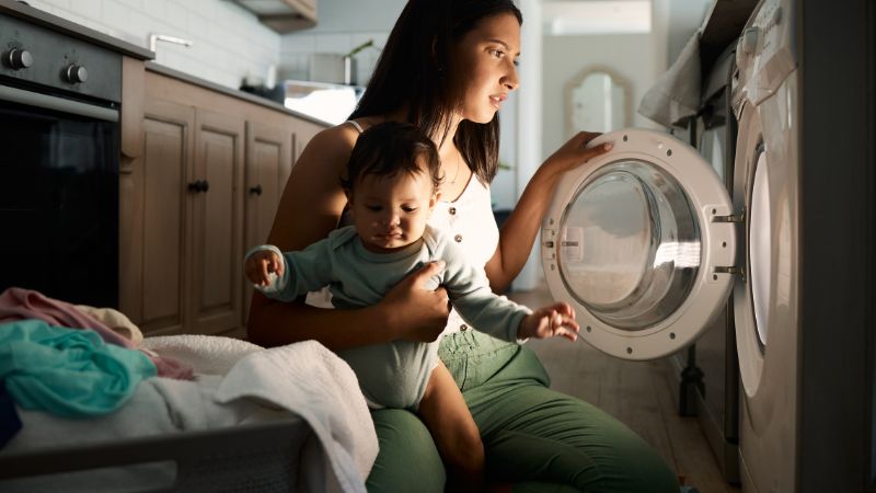 Nachts Wäsche waschen