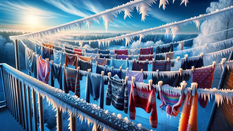 Wäschetrocknen im Winter: Warum es auch bei Kälte funktioniert - Wäsche aufhängen Balkon